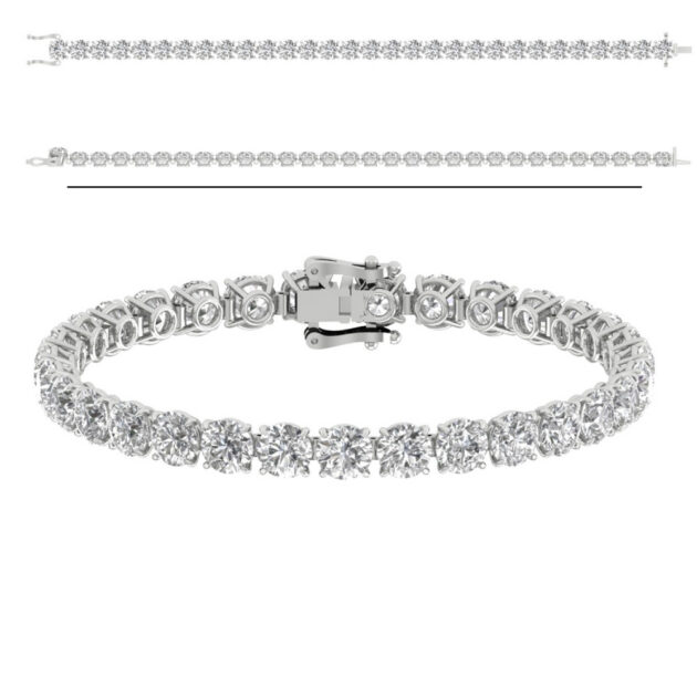 Kuldsed tennis-käevõrud lab teemantitega