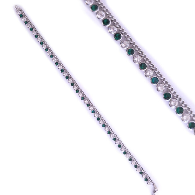 Silver anklet bracelet "Carmen"