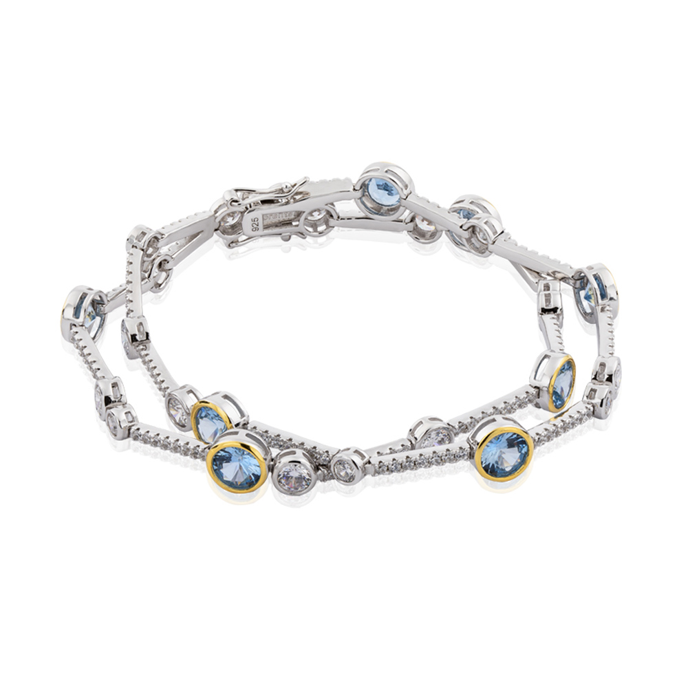 silver bracelet gioia in blue