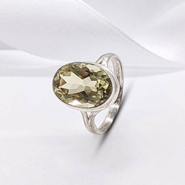 "Solana" Silver Ring with Yellow Topaz