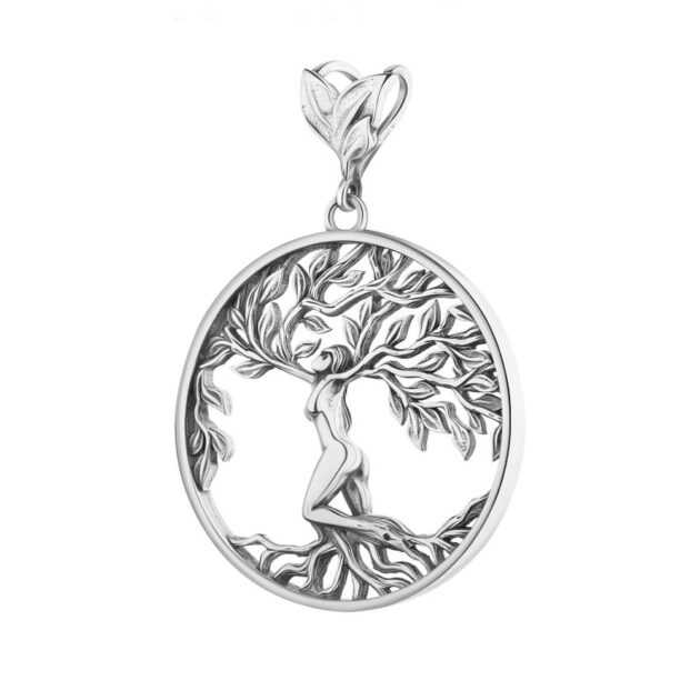 Silver amulet "Tree of Lada - Heart of a Family"