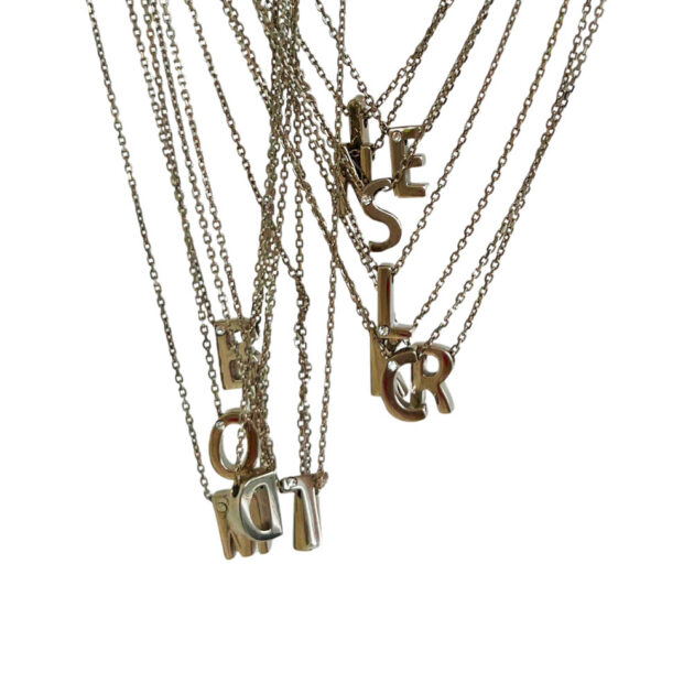 Silver necklaces "Letters"