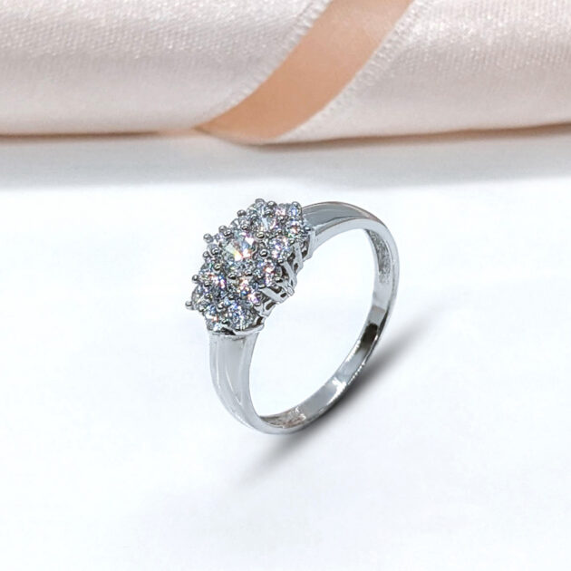 Bright silver ring "Rina"