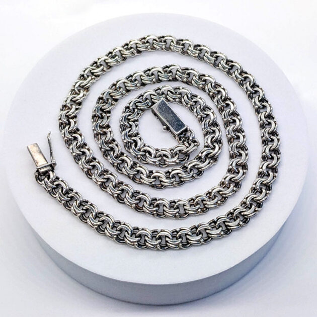 Брутальная тяжелая цепь ручного плетения "Бисмарк"