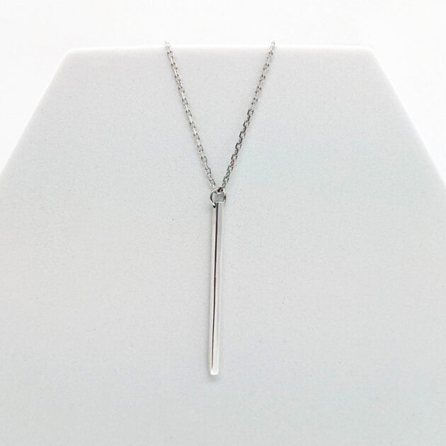 Silver necklace "Stick"