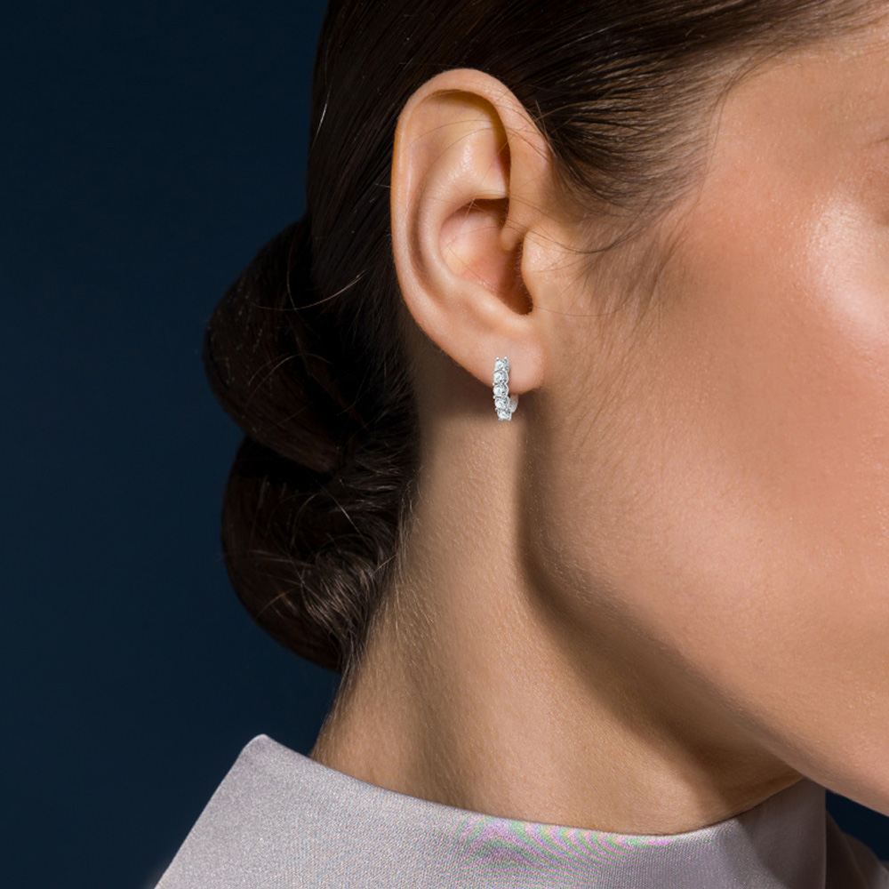 white gold lab diamond alliance earrings Élysée_E-00881